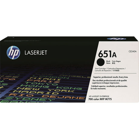 HP Cartouche Laser Originale Noire (13 500 pages)  - 651A - CE340A