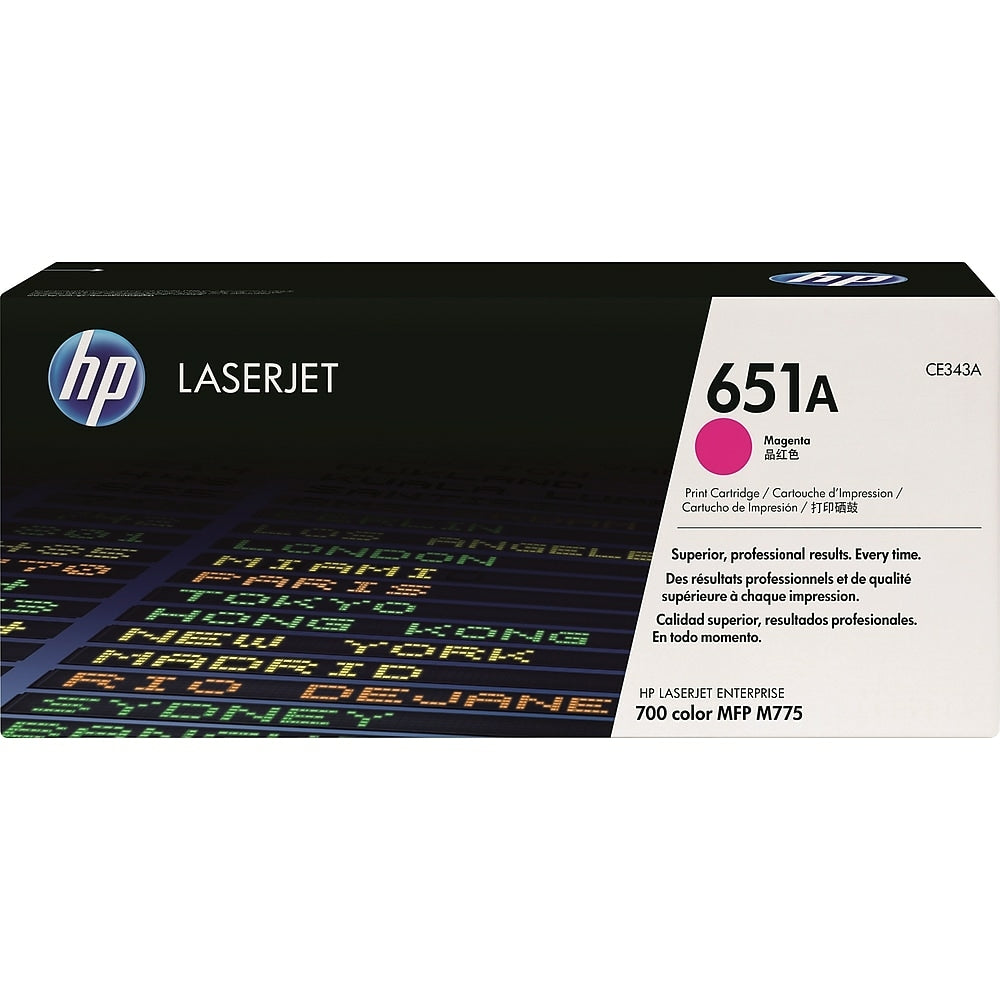 HP Cartouche Laser Originale Magenta (16 000 pages)  - 651A - CE343A