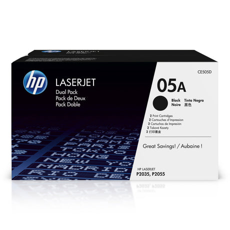 HP Cartouche Laser Originale Noire (4 600 pages)  - 05X - CE505D