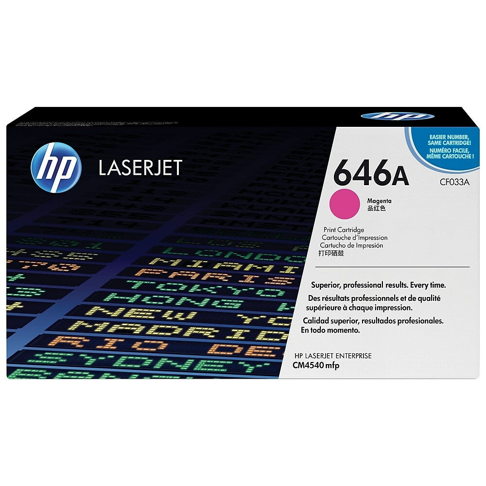 HP Cartouche Laser Originale Magenta (12 500 pages)  - 646A - CF033A