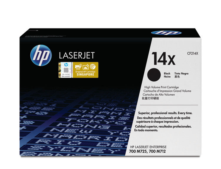 HP Cartouche Laser Originale Noire (17 500 pages)  - 14X - CF214X