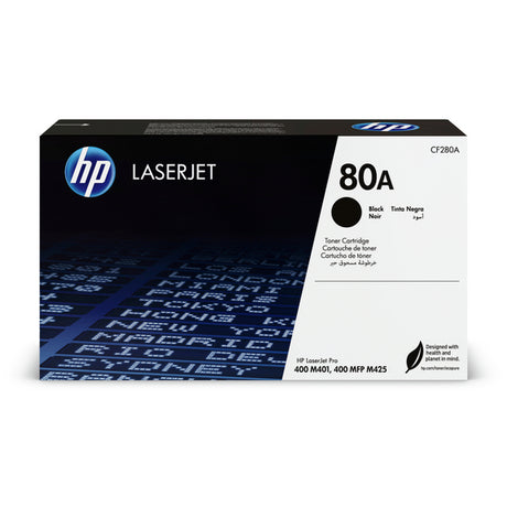 HP Cartouche Laser Originale Noire (2 700 pages)  - 80A - CF280A