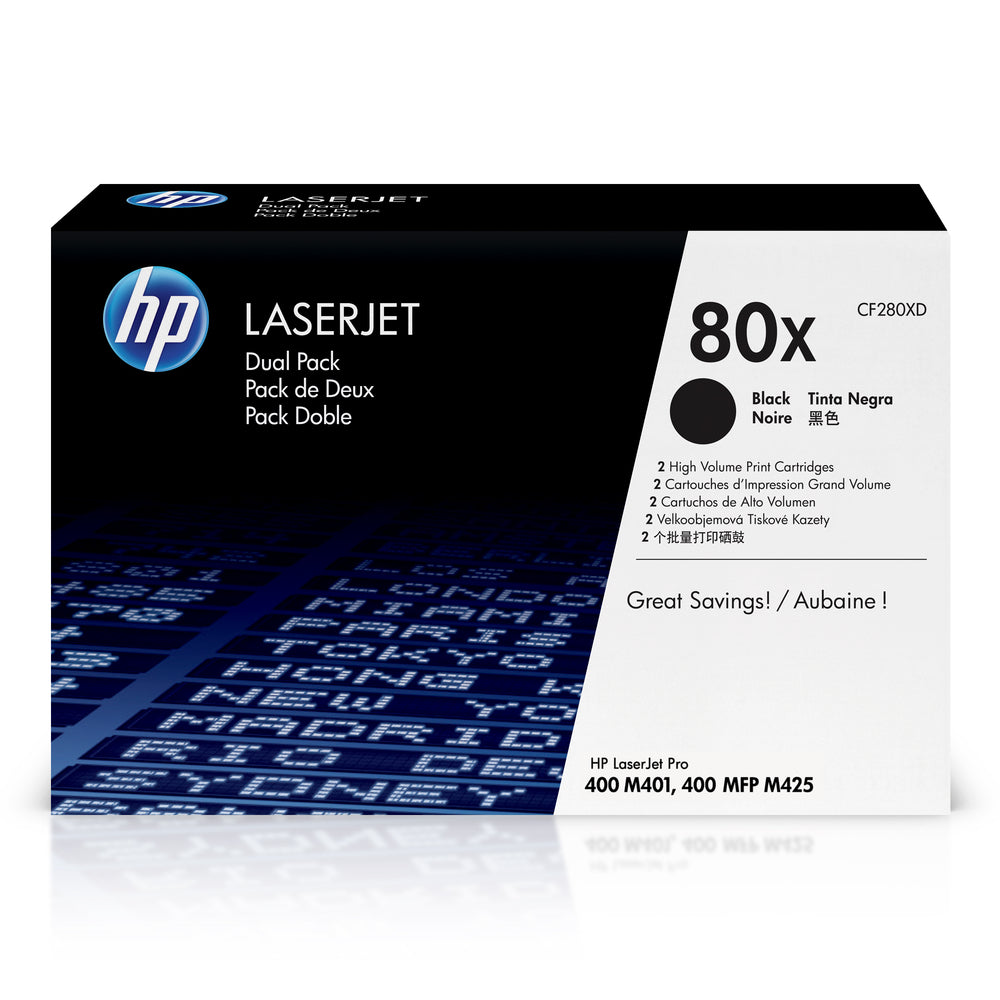 HP Cartouche Laser Originale Noire (13 800 pages)  - 80X - CF280XD