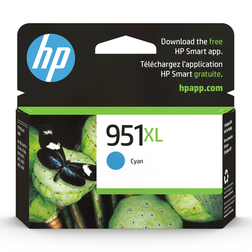 HP Cartouche Jet d'encre Originale Cyan (1 500 pages)  - 951XL - CN046AN