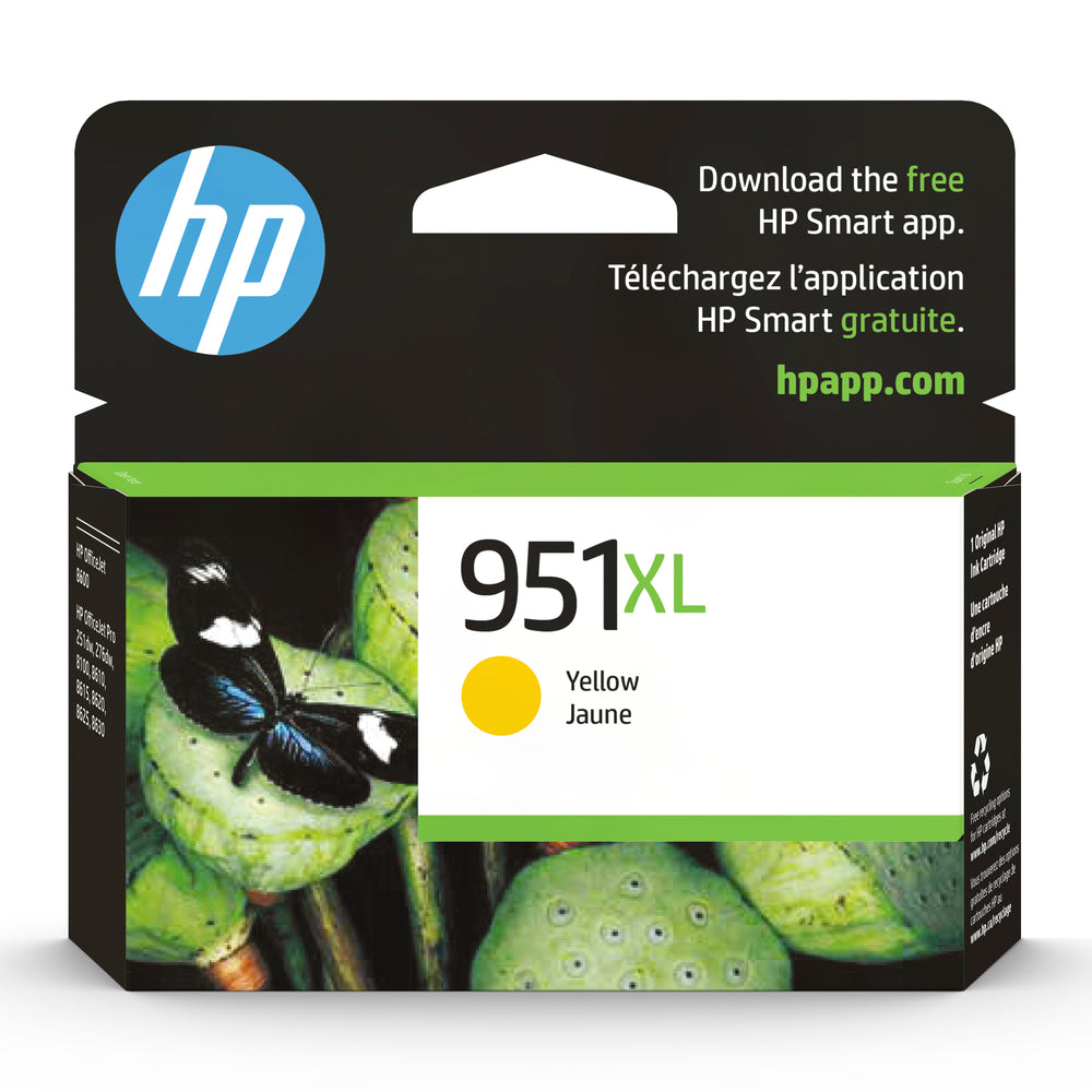 HP Cartouche Jet d'encre Originale Jaune (1 500 pages)  - 951XL - CN048AN
