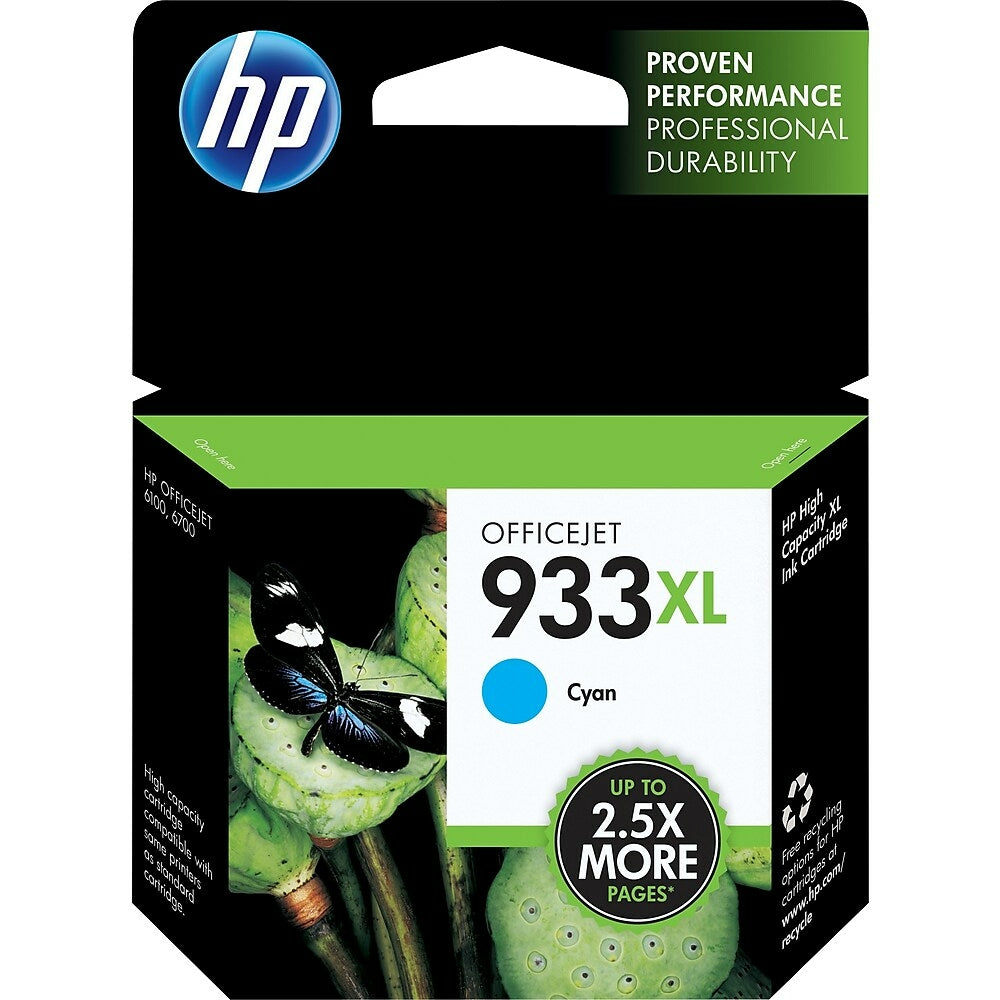 HP Cartouche Jet d'encre Originale Cyan (825 pages)  - 933XL - CN054AN