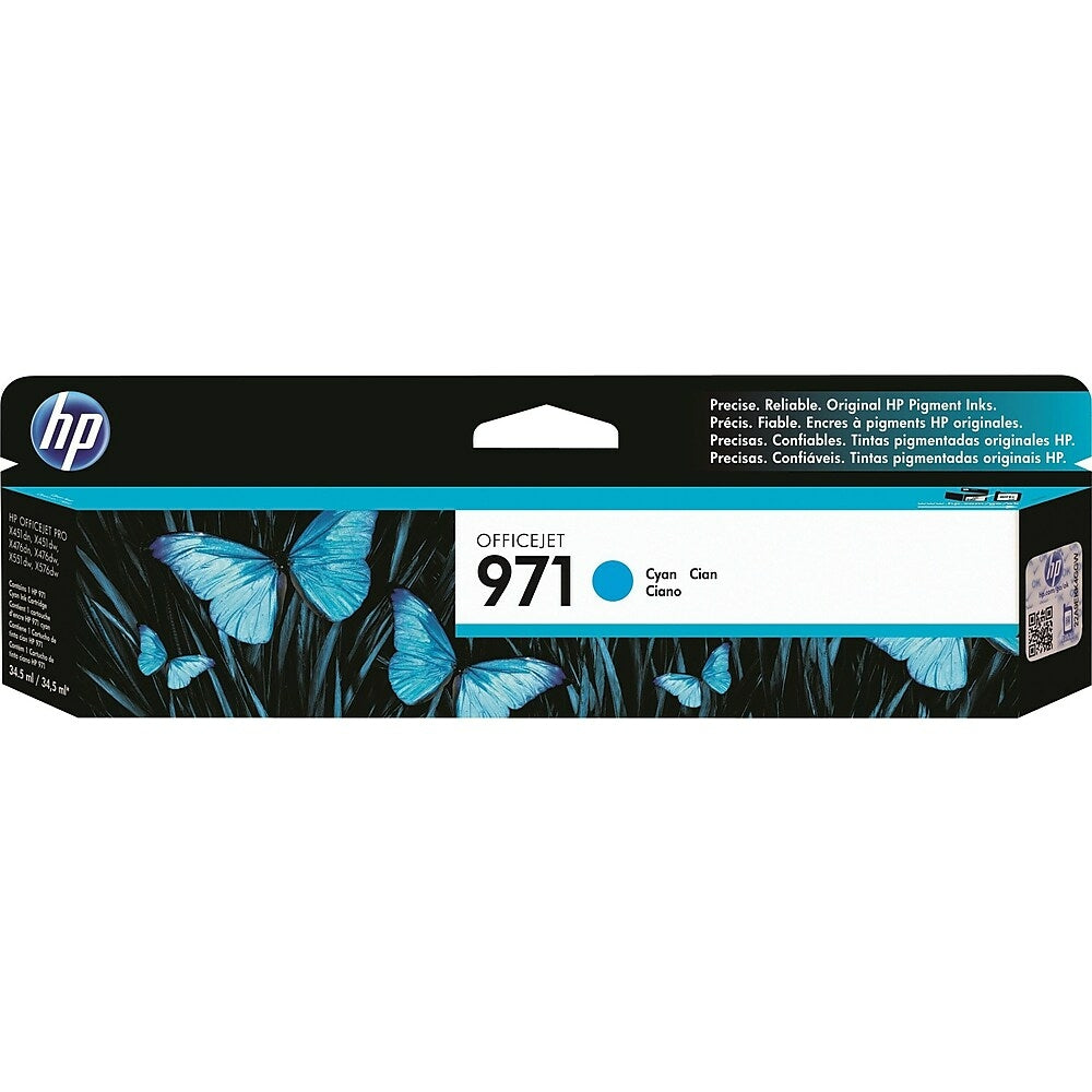 HP Cartouche Jet d'encre Originale Cyan (2 500 pages)  - 971 - CN622AM