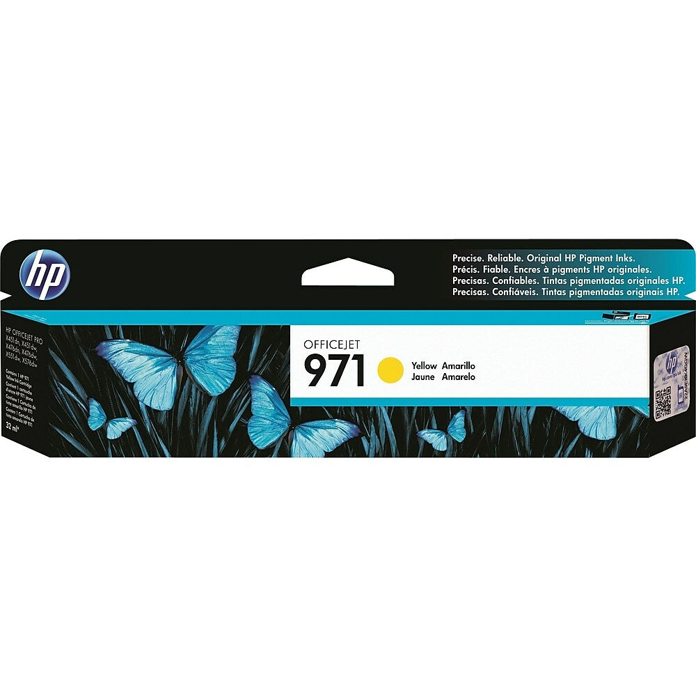 HP Cartouche Jet d'encre Originale Jaune (2 500 pages)  - 971 - CN624AM