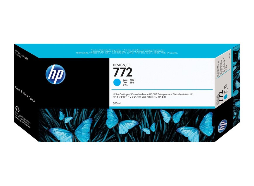 HP Cartouche Jet d'encre Originale Cyan 300 ml  - 772 - CN636A