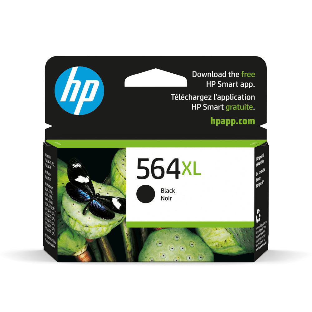 HP Cartouche Jet d'encre Originale Noire (550 pages)  - 564XL - CN684WN