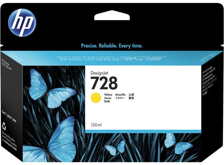 HP Cartouche Jet d'encre Originale Jaune 130 ml  - 728 - F9J65A