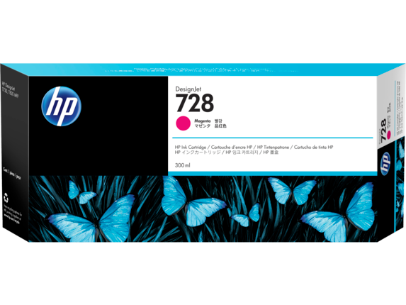 HP Cartouche Jet d'encre Originale Magenta 300 ml  - 728 - F9K16A