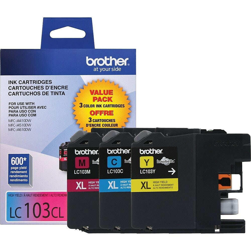BROTHER Cartouche Jet d'encre Originale CMY (600 pages) - LC1033PKS