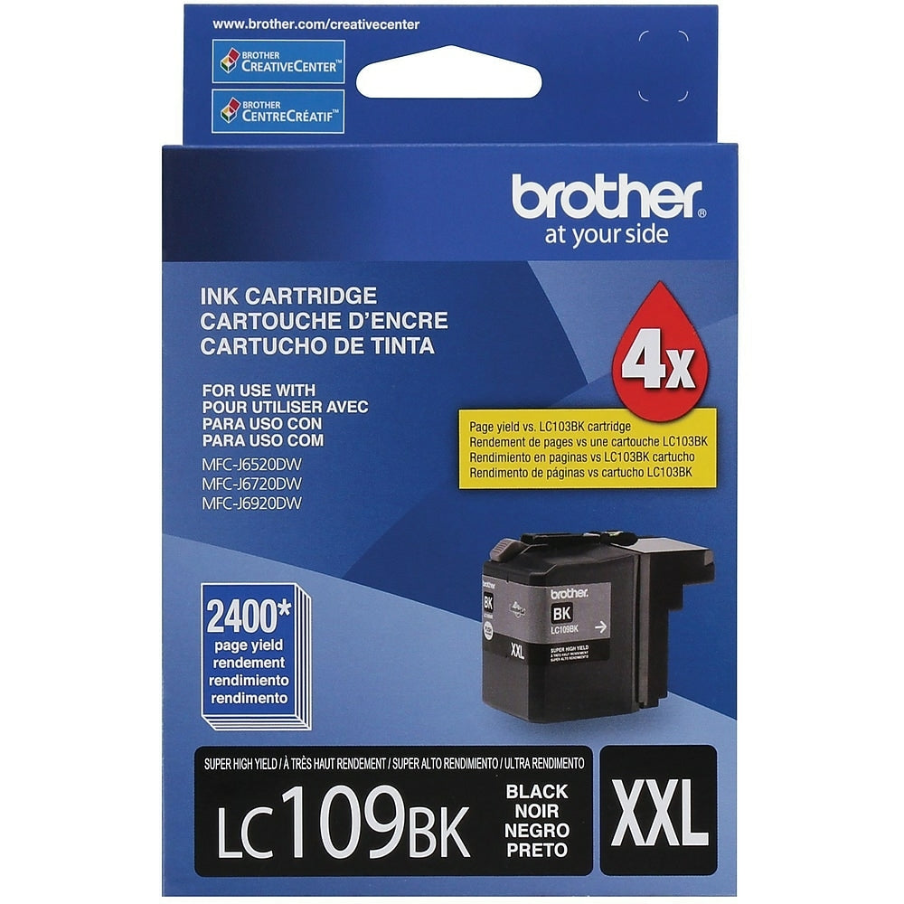 BROTHER Cartouche Jet d'encre Originale Noire (2 400 pages) - LC109BKS