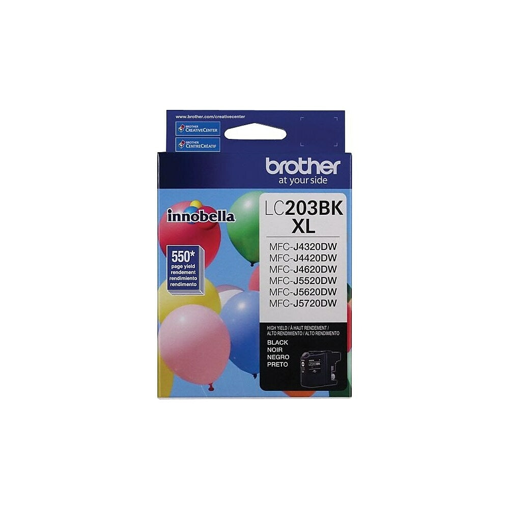 BROTHER Cartouche Jet d'encre Originale Noire (550 pages) - LC203BKS