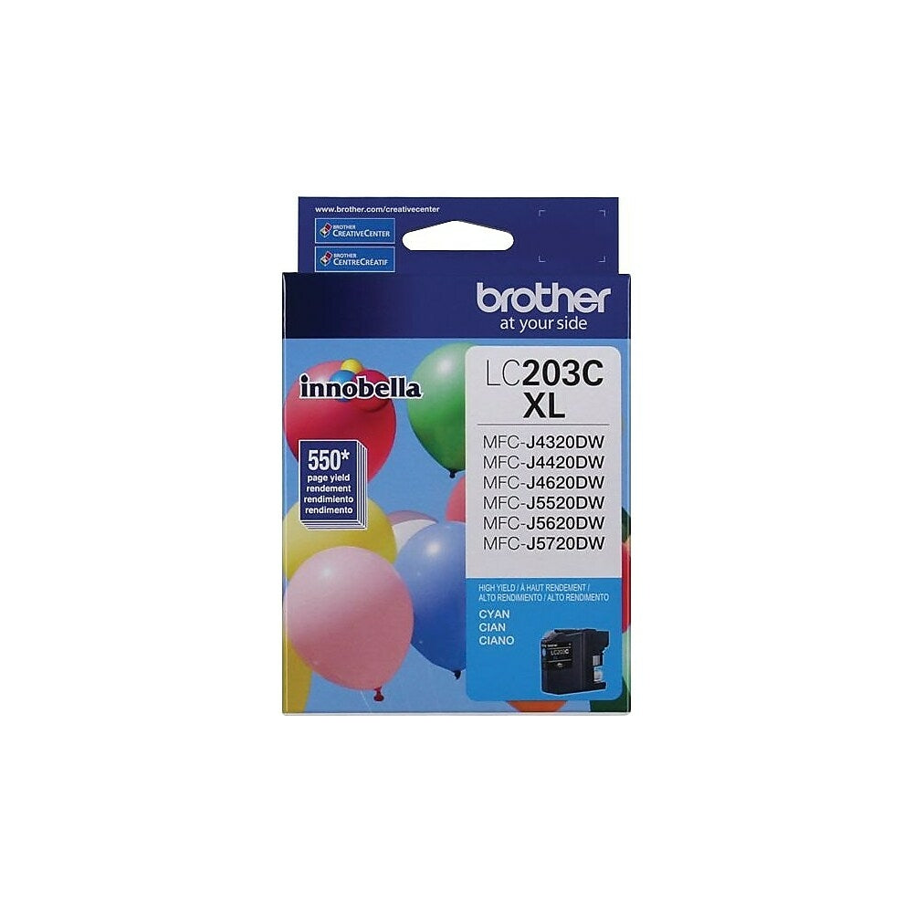 BROTHER Cartouche Jet d'encre Originale Cyan (550 pages) - LC203CS