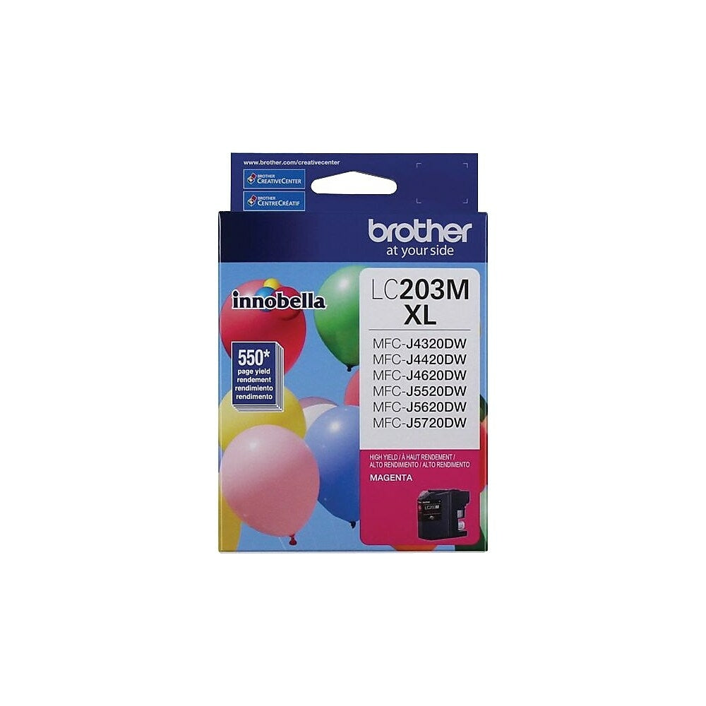 BROTHER Cartouche Jet d'encre Originale Magenta (550 pages) - LC203MS