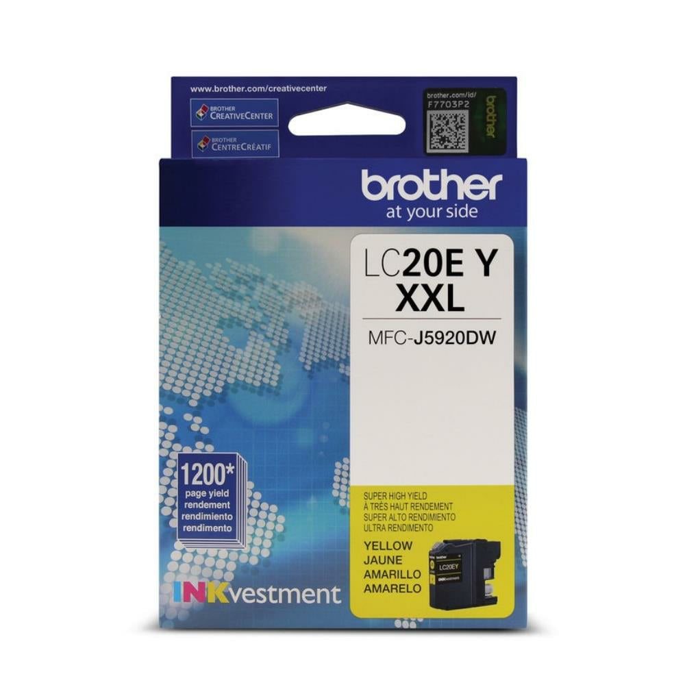 BROTHER Cartouche Jet d'encre Originale Jaune (1 200 pages) - LC20EYS