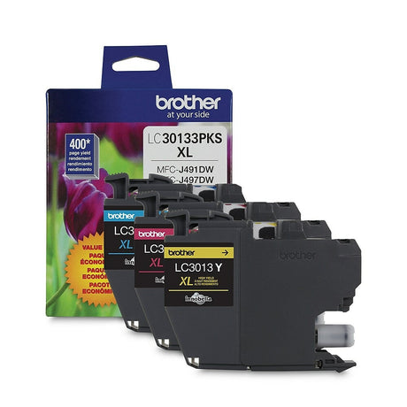 BROTHER Cartouche Jet d'encre Originale CMY (400 pages) - LC30133PKS