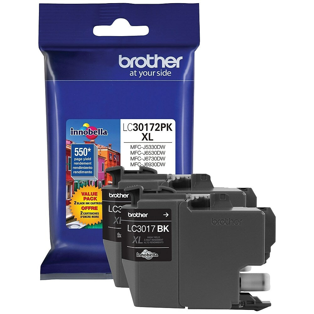 BROTHER Cartouche Jet d'encre Originale Noire (550 pages) - LC30172PKS