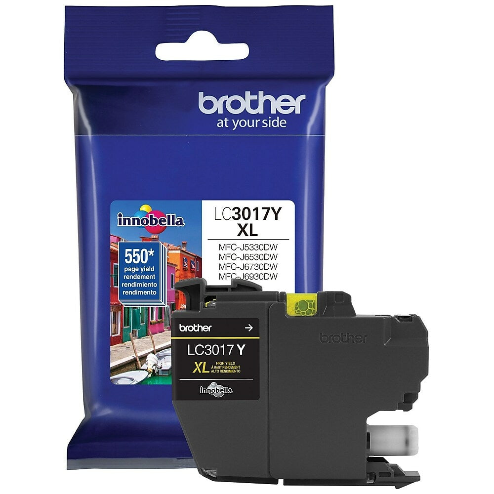 BROTHER Cartouche Jet d'encre Originale Jaune (550 pages) - LC3017YS