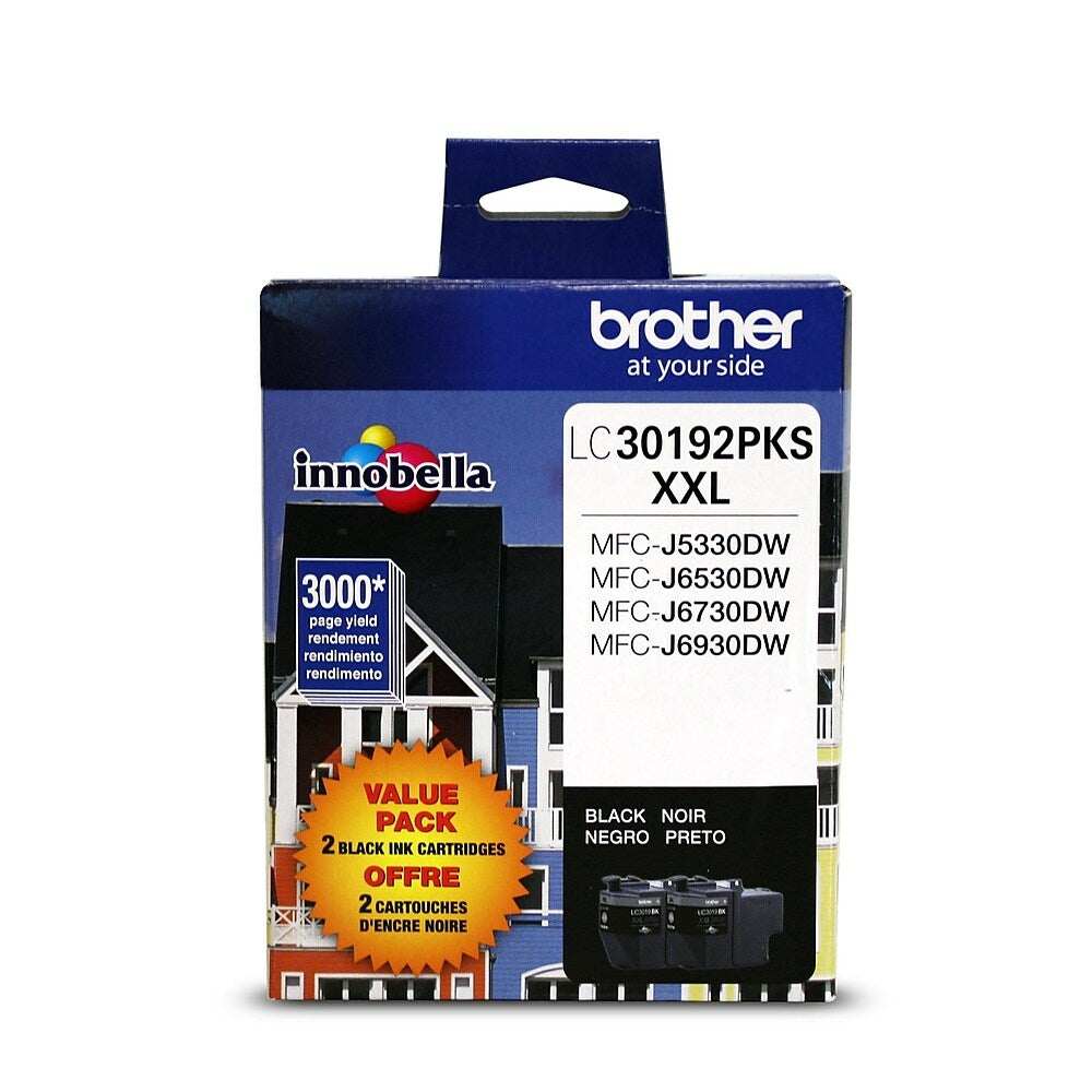 BROTHER Cartouche Jet d'encre Originale Noire (6 000 pages) - LC30192PKS