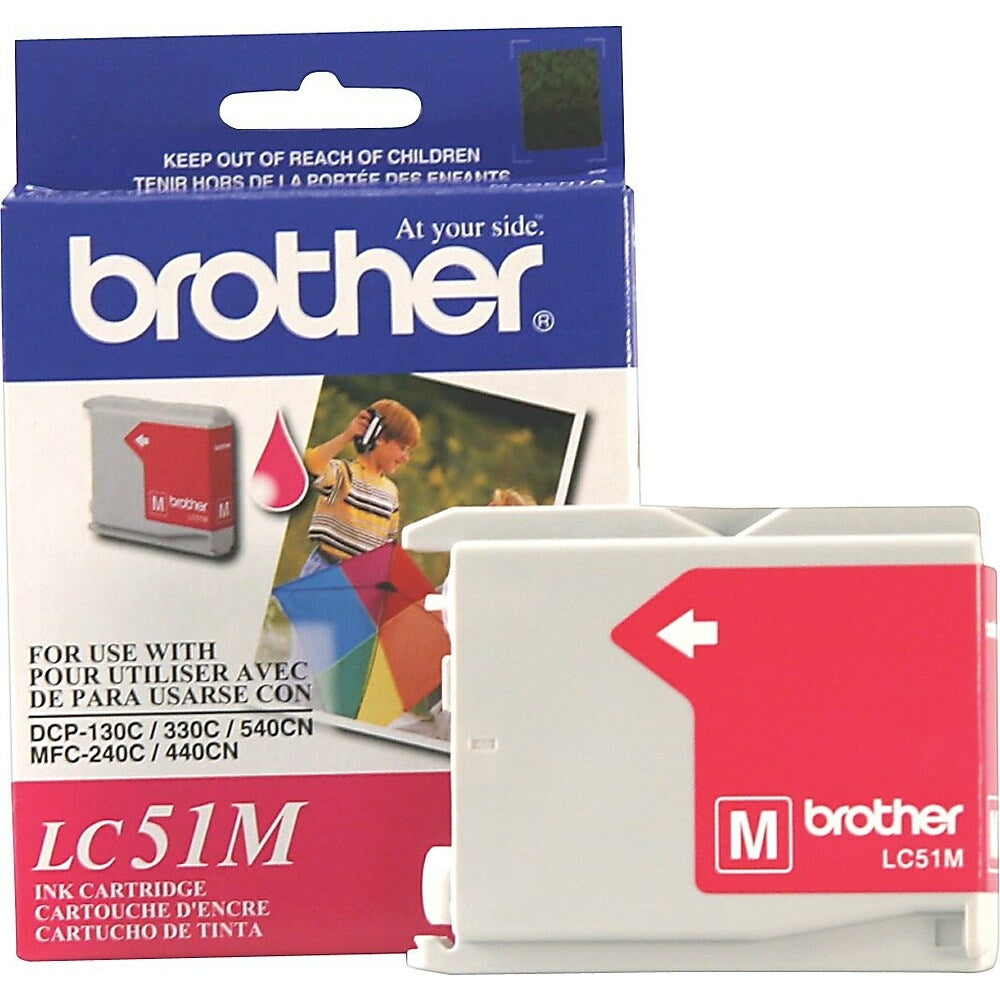 BROTHER Cartouche Jet d'encre Originale Magenta (400 pages) - LC51MS