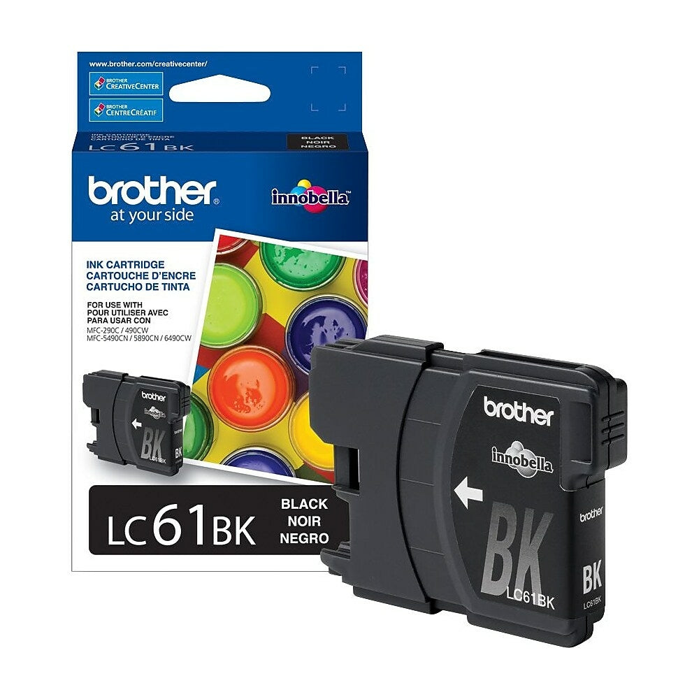 BROTHER Cartouche Jet d'encre Originale Noire (450 pages) - LC61BKS