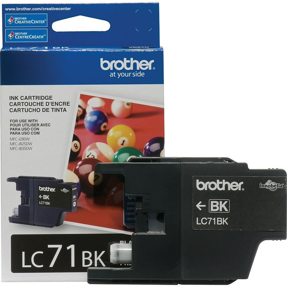 BROTHER Cartouche Jet d'encre Originale Noire (300 pages) - LC71BKS