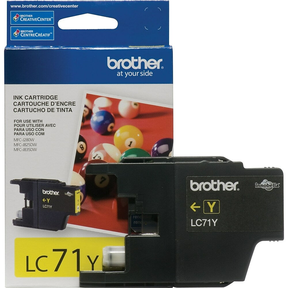BROTHER Cartouche Jet d'encre Originale Jaune (300 pages) - LC71YS