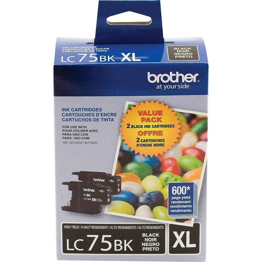 BROTHER Cartouche Jet d'encre Originale Noire (600 pages) - LC752PKS