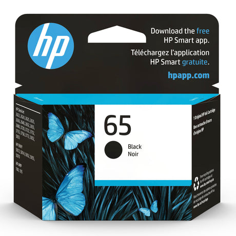 HP Cartouche Jet d'encre Originale Noire (120 pages)  - 65 - N9K02AN
