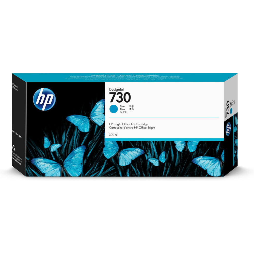 HP Cartouche Jet d'encre Originale Cyan 300 ml  - 730 - P2V68A