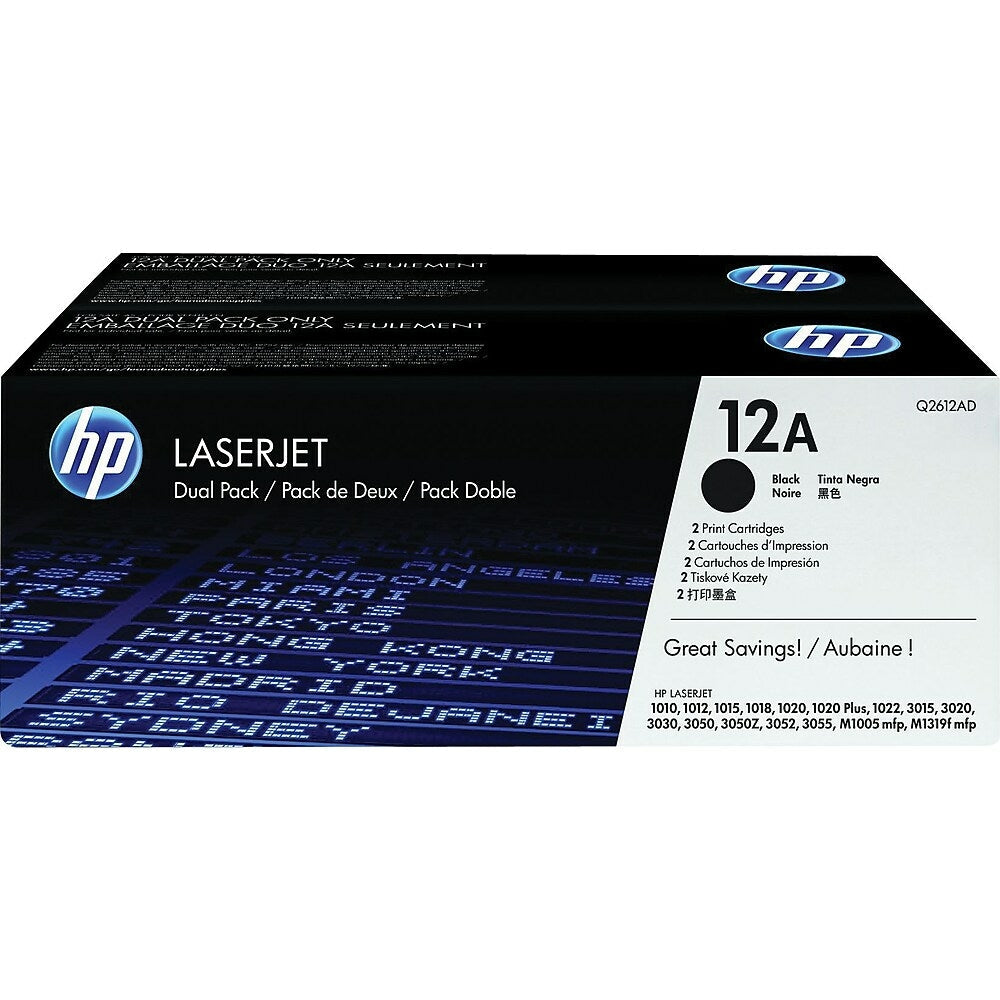 HP Cartouche Laser Originale Noire (2 000 pages)  - 12A - Q2612D