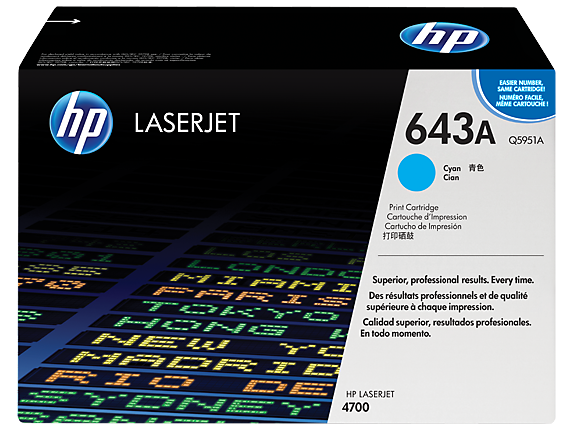 HP Cartouche Laser Originale Cyan (10 000 pages)  - 643A - Q5951A