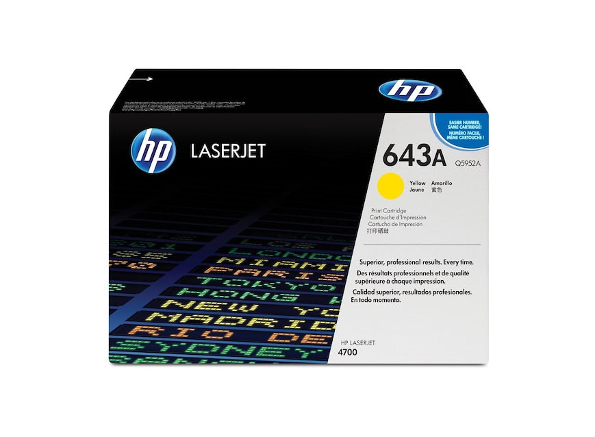 HP Cartouche Laser Originale Jaune (10 000 pages)  - 643A - Q5952A