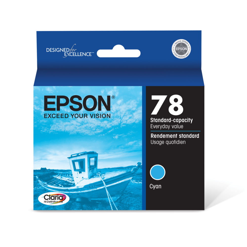 EPSON Cartouche Jet d'encre Originale Cyan (515 pages)  - T078 - T078220-S