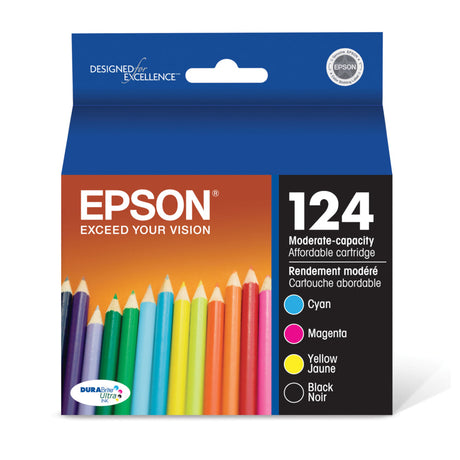 EPSON Cartouche Jet d'encre originale CMYK (220 pages)  - T124 - T124120-BCS