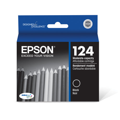 EPSON Cartouche Jet d'encre Originale Noire (170 pages)  - T124 - T124120-S