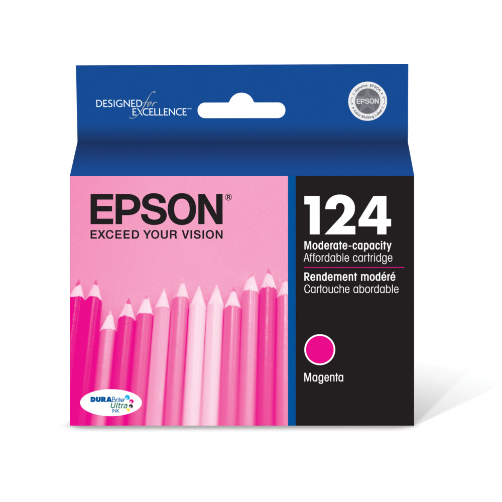 EPSON Cartouche Jet d'encre Originale Magenta (210 pages)  - T124 - T124320-S