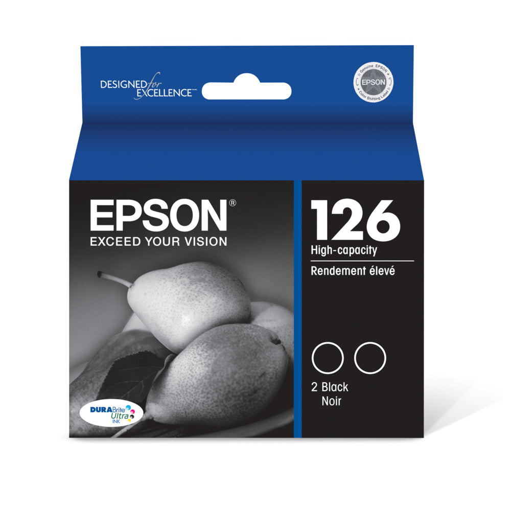 EPSON Cartouche Jet d'encre Originale Noire (1 480 pages)  - T126 - T126120-D2