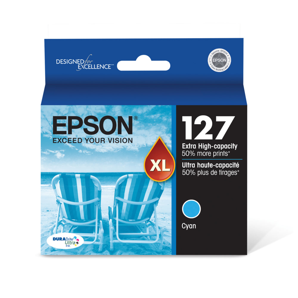 EPSON Cartouche Jet d'encre Originale Cyan (755 pages)  - T127 - T127220-S