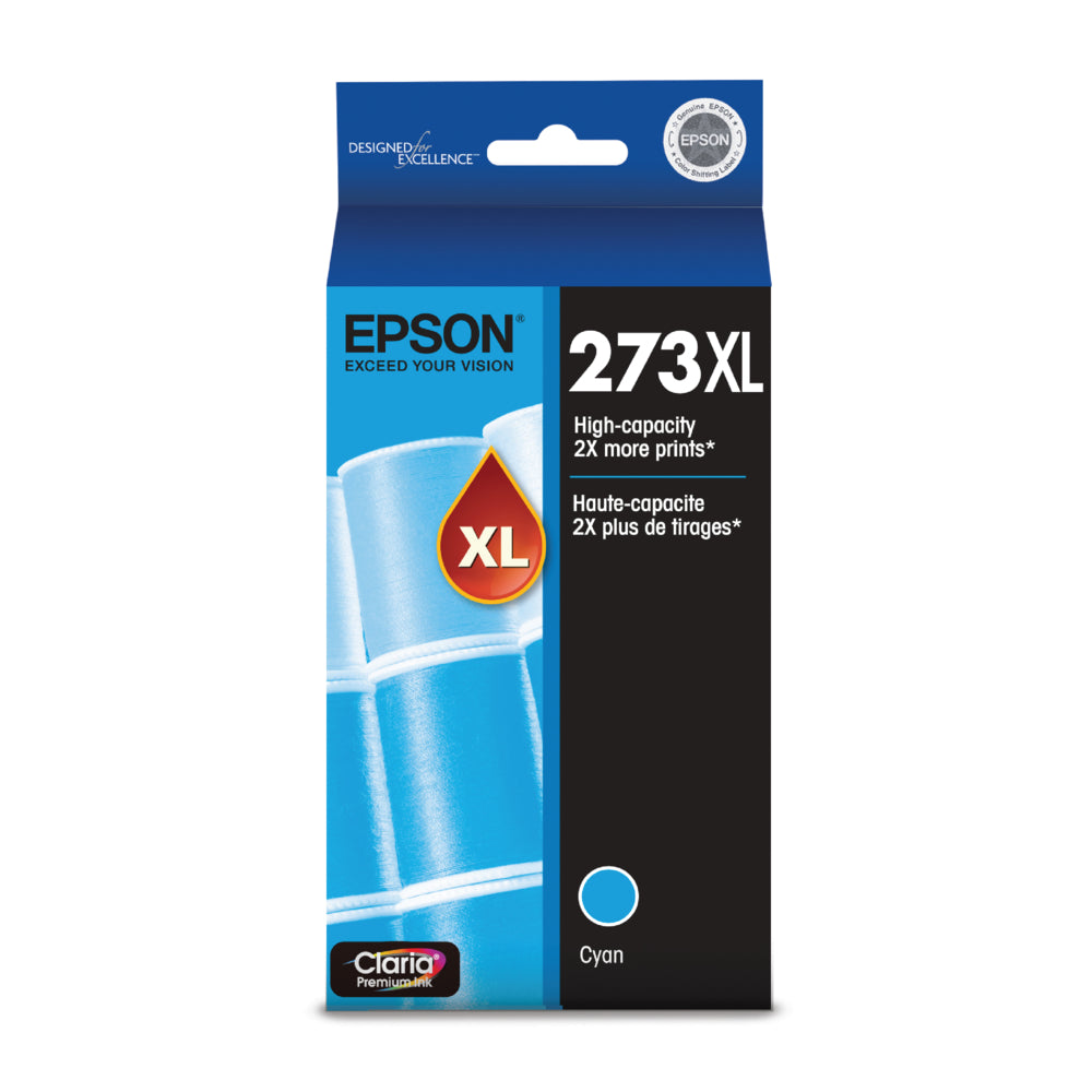 EPSON Cartouche Jet d'encre Originale Cyan (300 pages)  - T273 - T273XL220-S