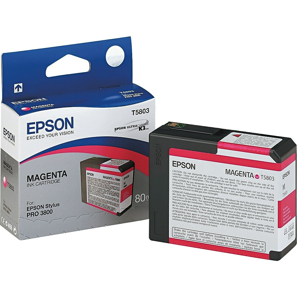 EPSON Cartouche Jet d'encre Originale Magenta (245 pages)  - T580 - T580300