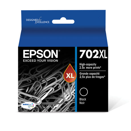 EPSON Cartouche Jet d'encre originale Noire (1 100 pages)  - T702 - T702XL120-S