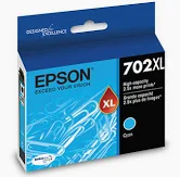 EPSON Cartouche Jet d'encre Originale Cyan (950 pages)  - T702 - T702XL220