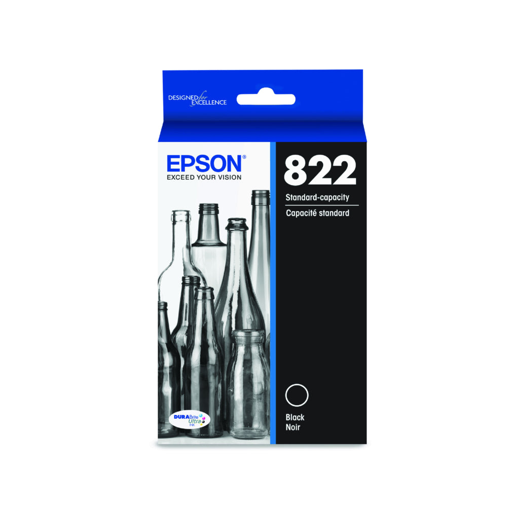 EPSON Cartouche Jet d'encre Originale Noire (350 pages)  - T822 - T822120-S