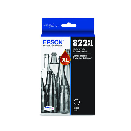 EPSON Cartouche Jet d'encre Originale Noire (1 100 pages)  - T822XL - T822XL120-S