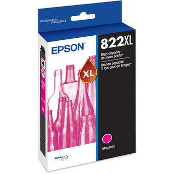 EPSON Cartouche Jet d'encre Originale Magenta (1 100 pages)  - T822XL - T822XL320-S