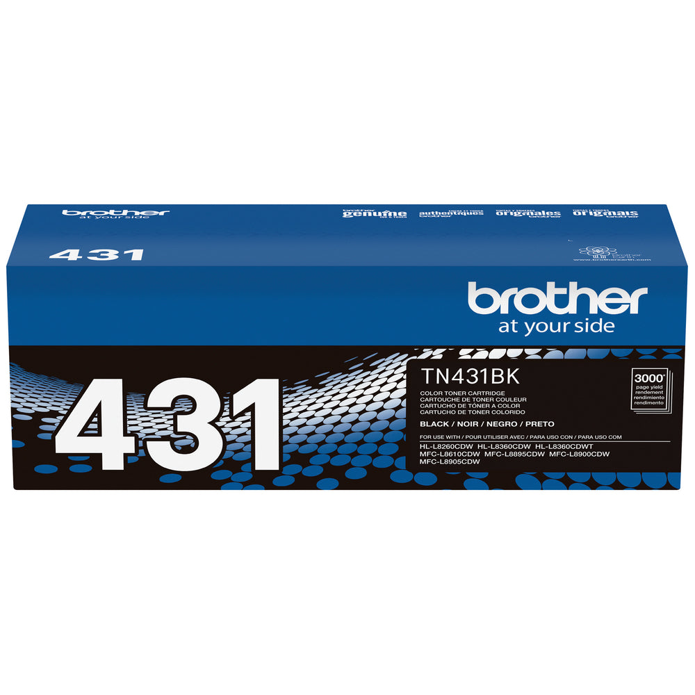 BROTHER Cartouche Laser Originale Noire (3 000 pages) - TN431BK